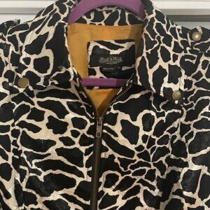 Vintage Peck & Peck Black & White Animal Print Jacket